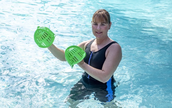 Aqualogix equipment in Poolfit workouts