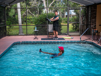 Pool Deck Mat for Water Fitness Instructors